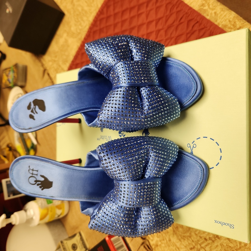 Off White Bow pop Allen Mule